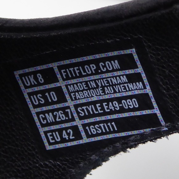 FitFlop Womens Gladdie Perforated Leather Lace-Up Sandals E49-090 Size 10 - Picture 7 of 8